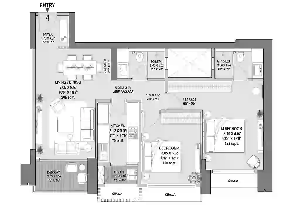 2 BHK Luxe